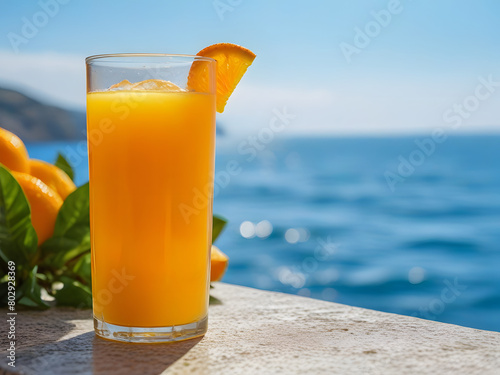 Close up of a Glass of orange juice, healthy