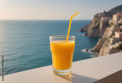 Close up of a Glass of orange juice  healthy