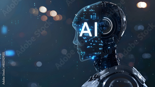 Next-Generation Robotics: AI Hologram Projecting from Robot Head © Dawid