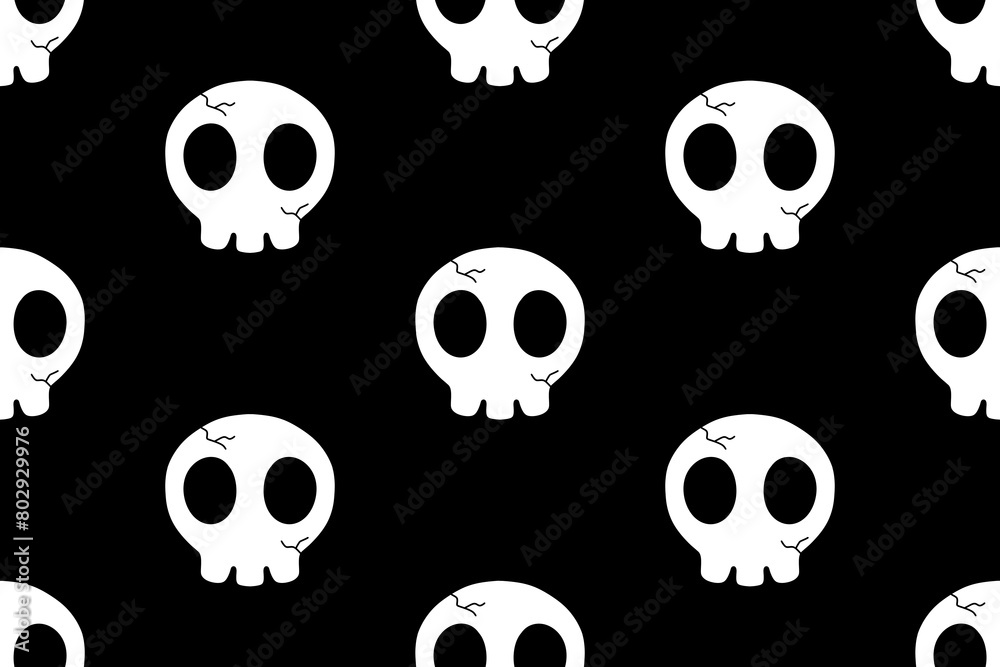 seamless pattern with skulls