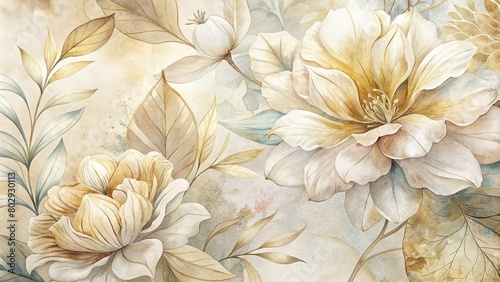 Watercolor flower background