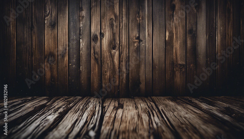 old dark wooden background 