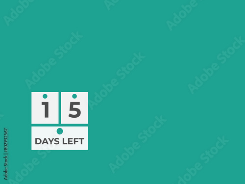 15 days to go countdown template. 15 day Countdown left days banner design. 15 Days left countdown timer 