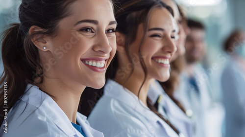 Doctors Crew in Line, Providing Professional Healthcare.