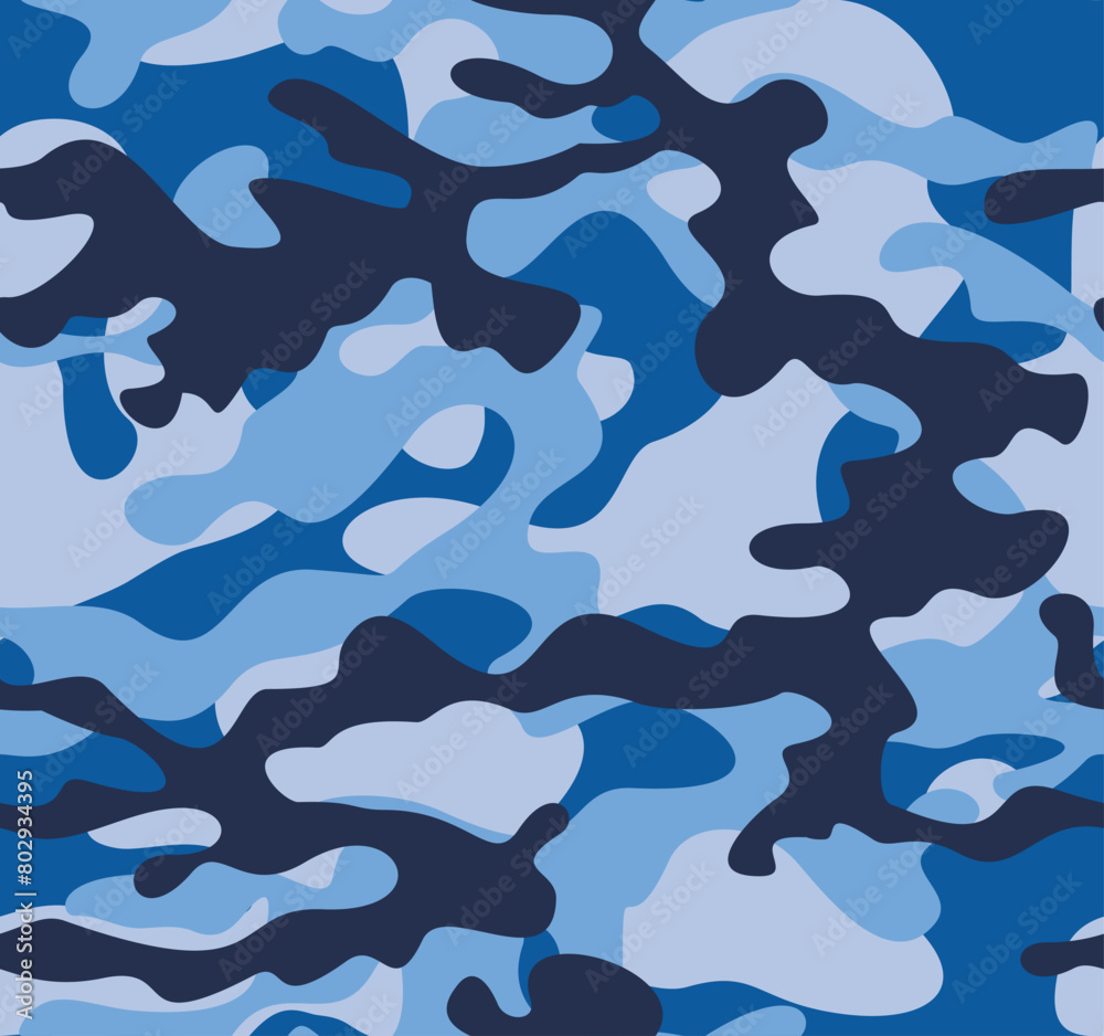 Camouflage blue background vector illustration seamless pattern for textile
Camouflage blue background vector illustration seamless pattern for textile