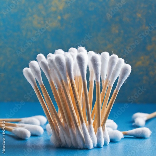 cotton swabs isolated on white background