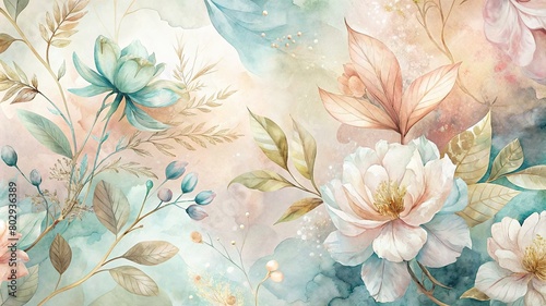 Watercolor flower background