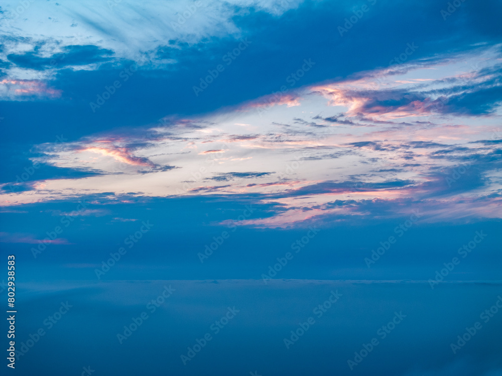 Aerial photography of mountain clouds and fog