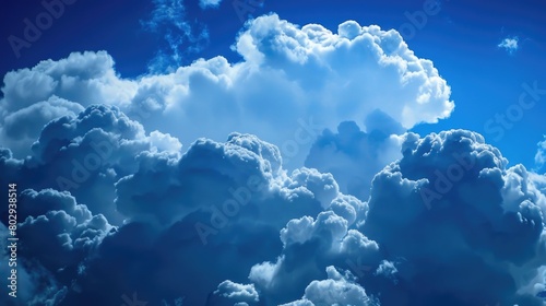 Tempest Storm. Dramatic Cloudscape in Sky Blue with Storm Clouds photo
