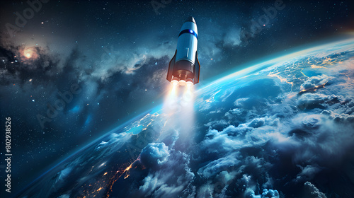 A New Frontier: Rocket Departs Earth Toward Interplanetary Horizons