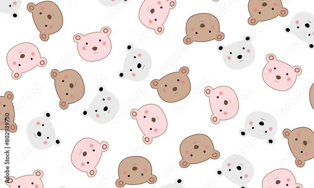 seamless pattern with bears seamless pattern with bears