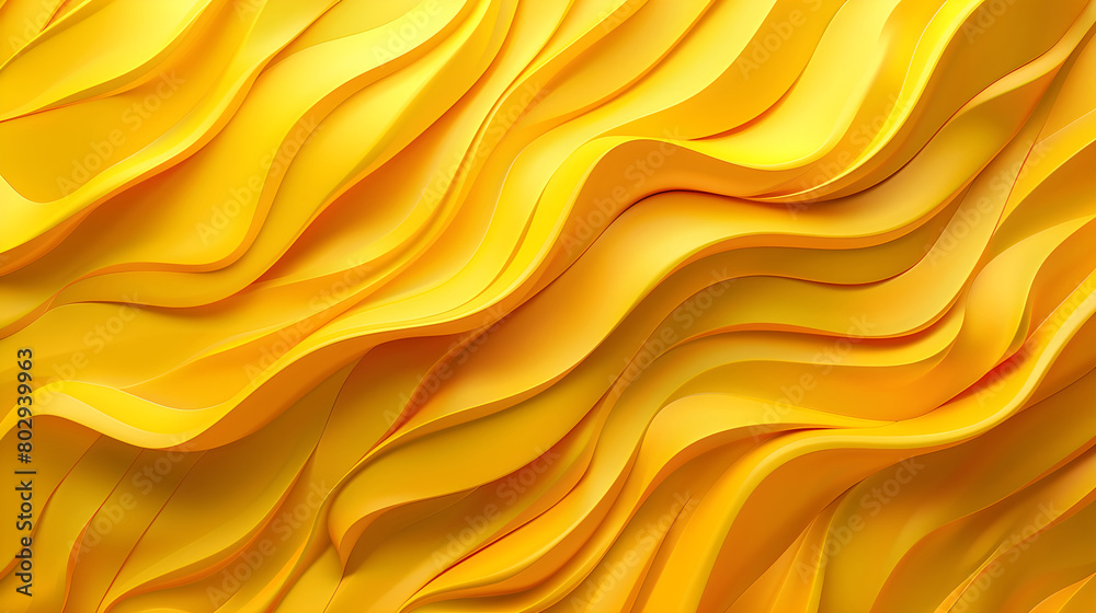 custom made wallpaper toronto digitalYellow wavy shapes abstract background.. Three dimensional textured backdrop.