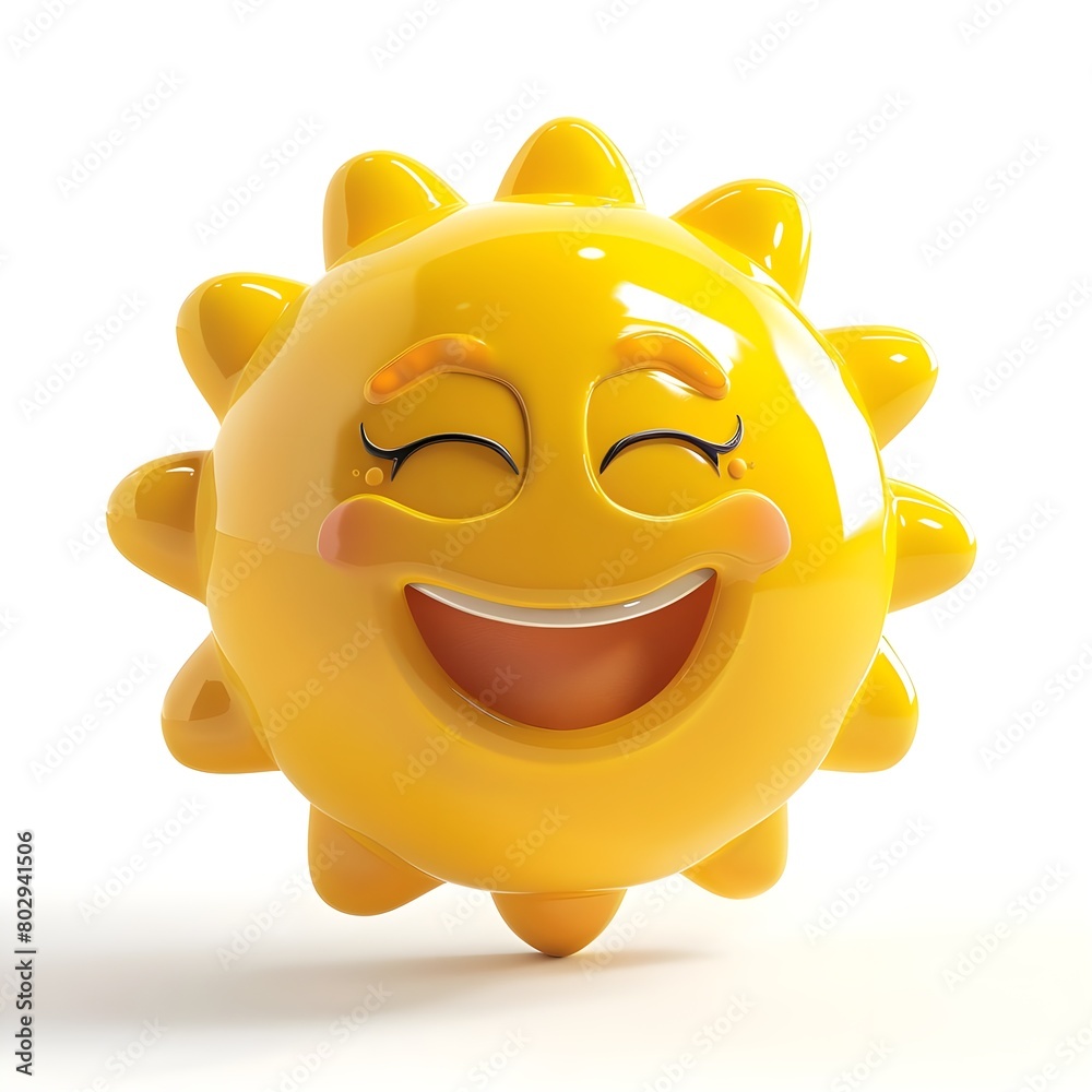 Yellow sun cartoon character smiles Illustration
Yellow sun cartoon character smiles Illustration