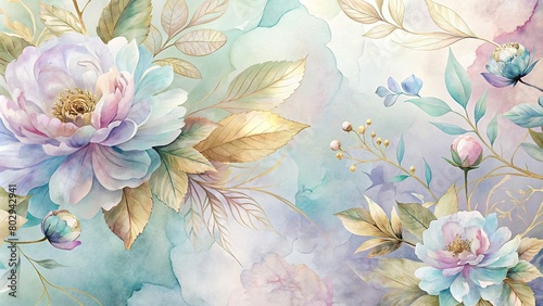 Watercolor flower background