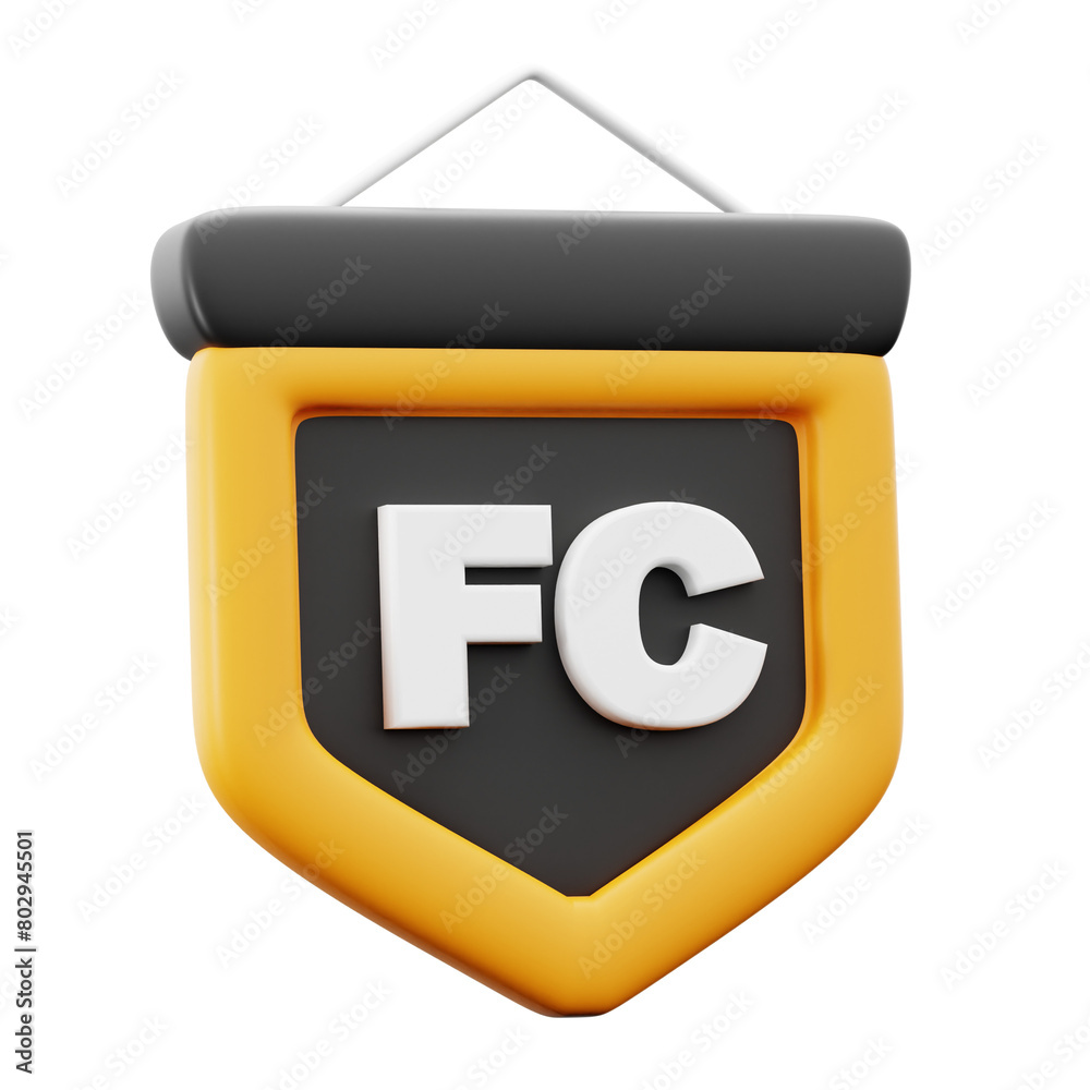 football team flag symbol for photo team 3d icon illustration render design football team flag symbol for photo team 3d icon illustration render design