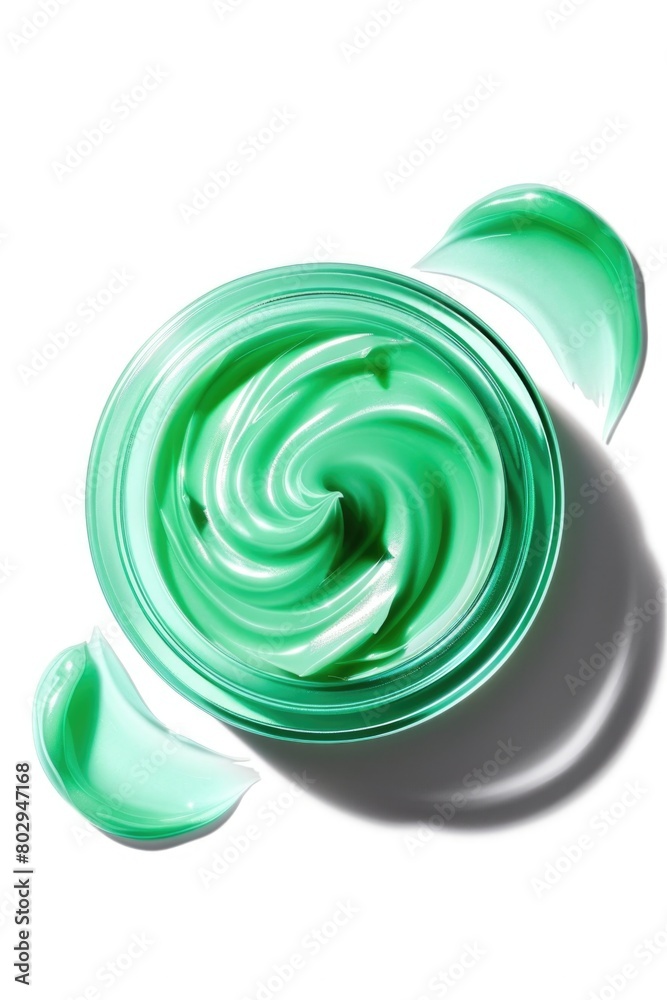 Close up of a bowl filled with green liquid, perfect for science or laboratory concepts