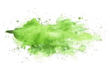 Abstract green watercolor splash on a white background. Ideal for design projects