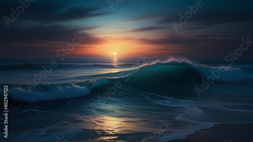 Ocean waves. Nature background.