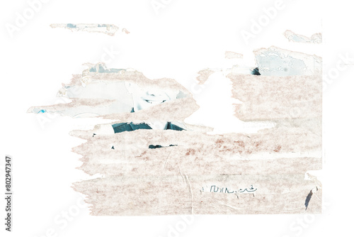 white torn paper isolated on white