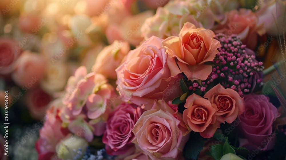Vibrant bouquet of flowers, perfect for spring designs Vibrant bouquet of flowers, perfect for spring designs