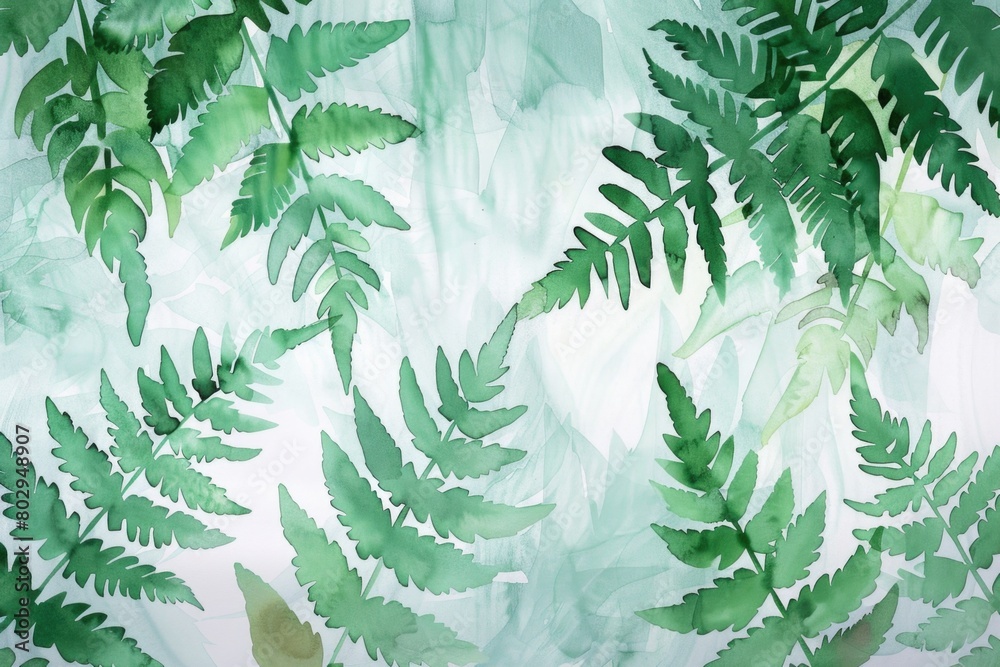Vibrant green leaves contrast against a clean white background, perfect for nature-themed designs
