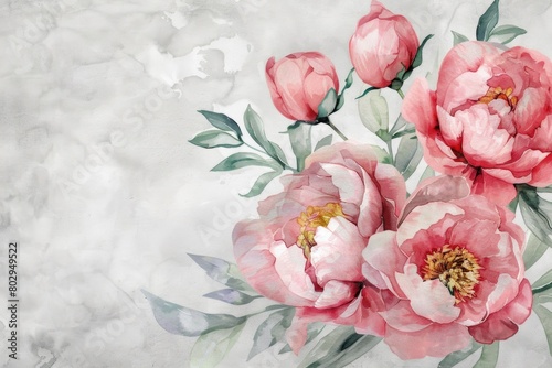 A beautiful painting of pink flowers. Ideal for home decor or floral design projects