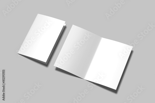 A5 Bifold Brochure Blank Mockup