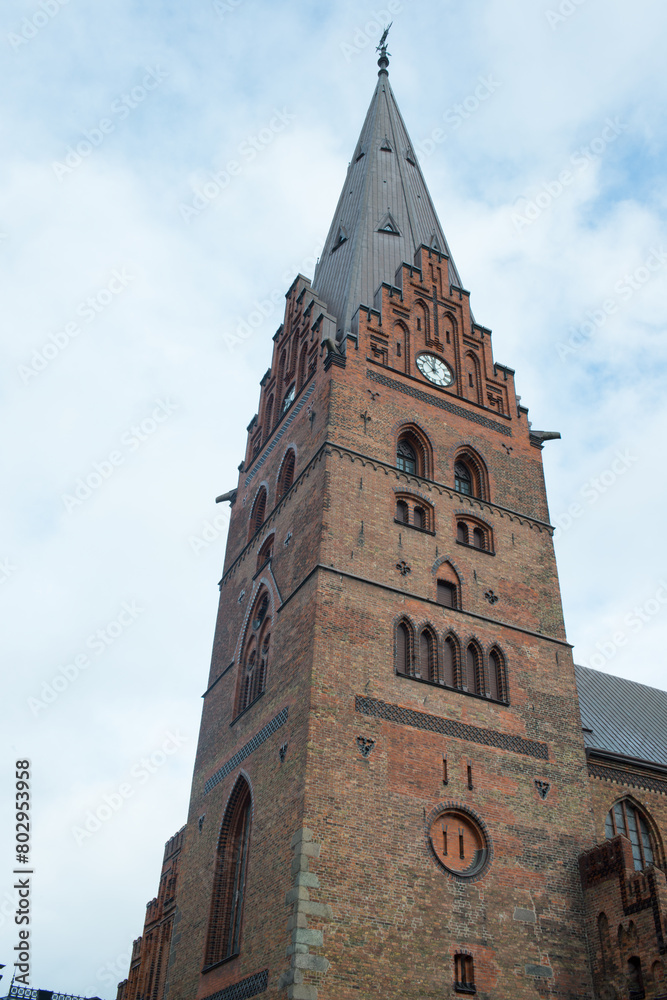 Facade of Saint Petri church in Malmo, Sweden Facade of Saint Petri church in Malmo, Sweden