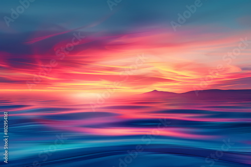 illustration of a blurred sunset © godex