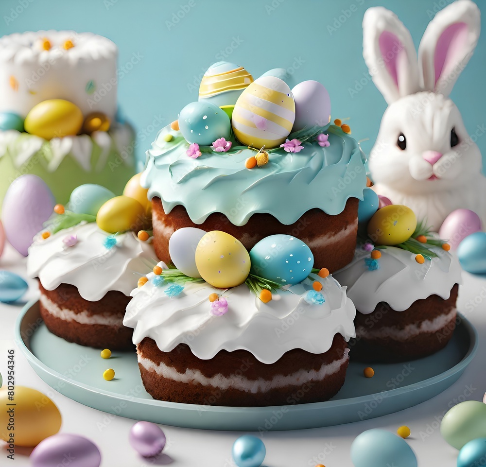 easter cake with icing and sprinkles easter cake with icing and sprinkles