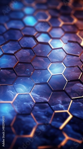 Background with hexagons. Digital honeycomb texture.