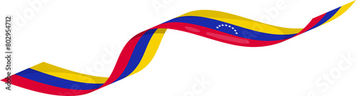 flag of Venezuela, waving flag vector illustration, transparent PNG