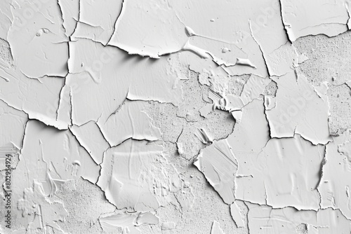 A white wall with peeling paint, suitable for background or texture use