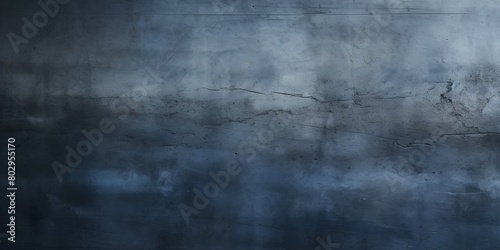 3d rendering.  texture wallpaper.   A dark blue concrete wall with cracks and scratches. photo