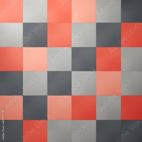 3d rendering. texture wallpaper. A grid of squares with alternating colors of red, pink, and gray.