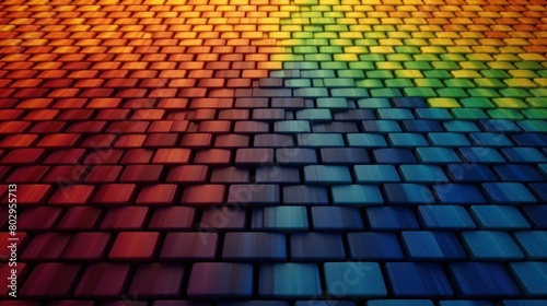 Abstract background, bright rainbow colors.