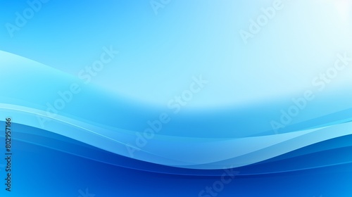 3d rendering. Blue abstract background with soft waves