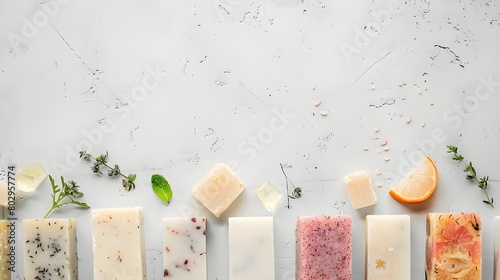 natural soap background banner perfect for advertising photo