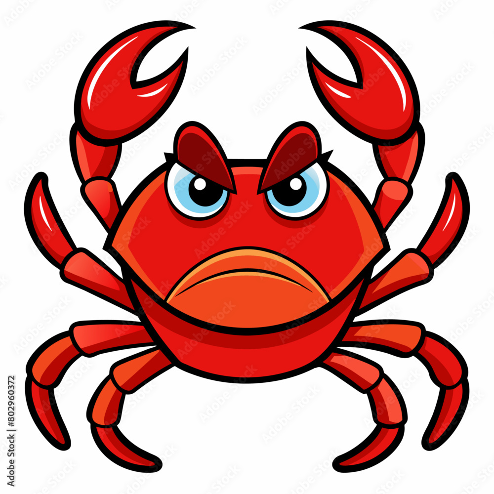 Fototapeta premium Crab vector art illustration (4)