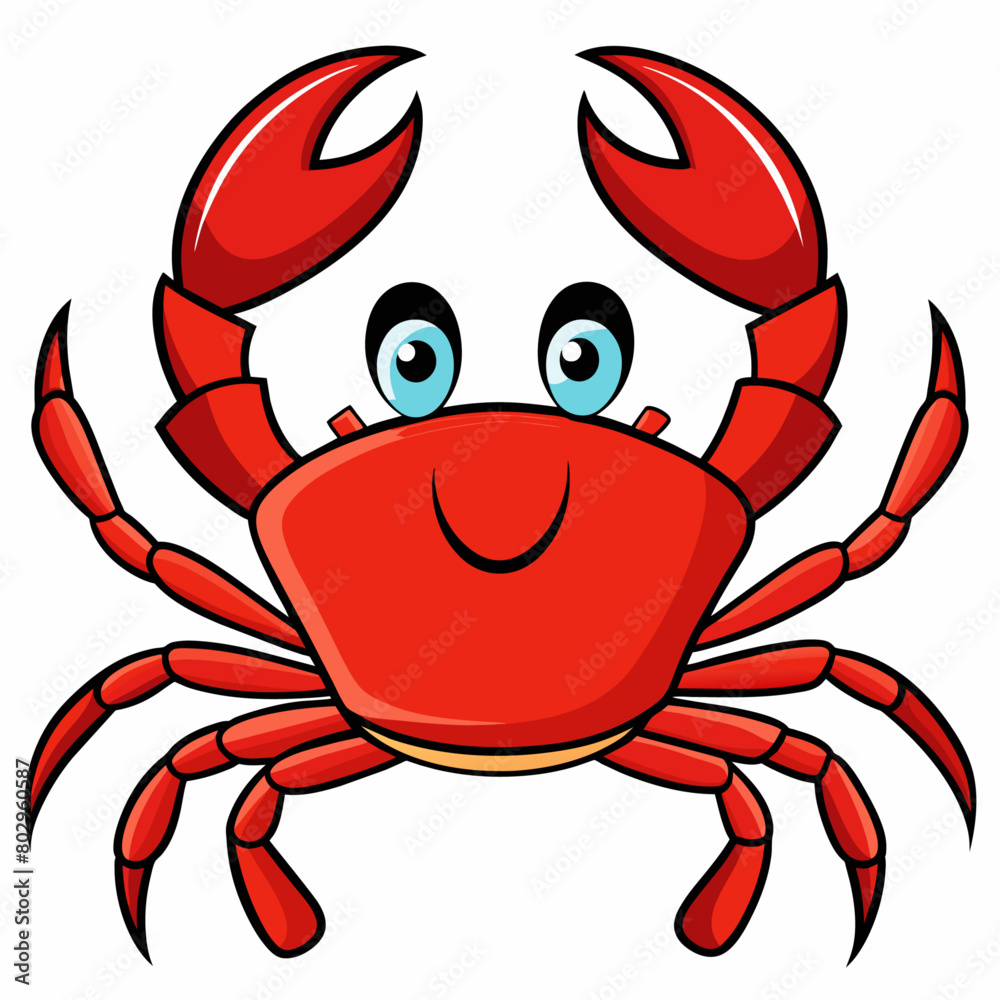Fototapeta premium Crab vector art illustration (35)