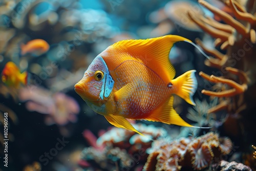 A 3D animated tropical fish