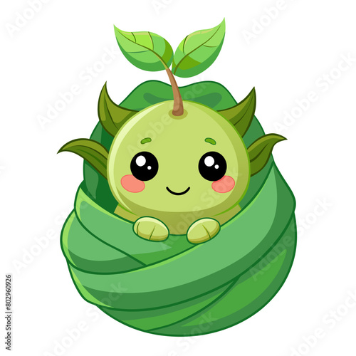A tiny sprout like baby monster with leafy tendril