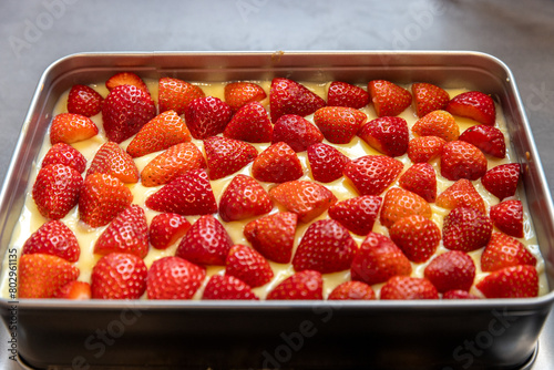 strawberry pie with fresh large strawberries