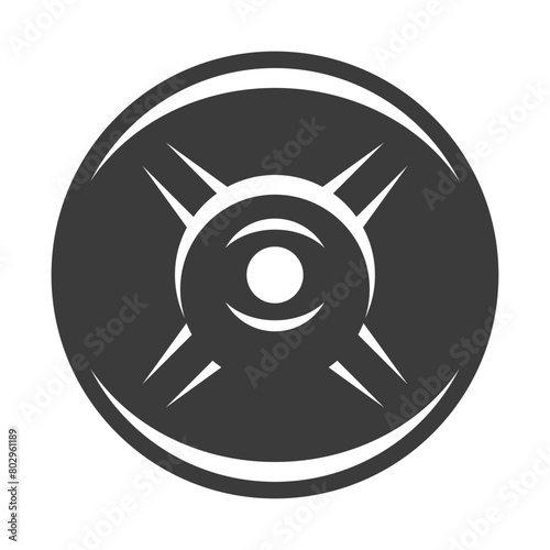 Vector barbell Plate icon design isolated on white background.