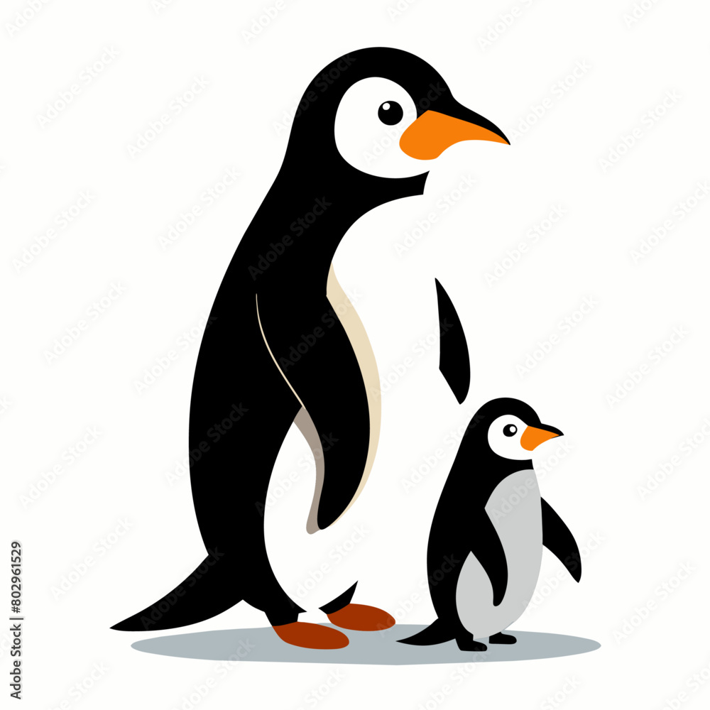 Obraz premium Penguin vector art illustration (8)