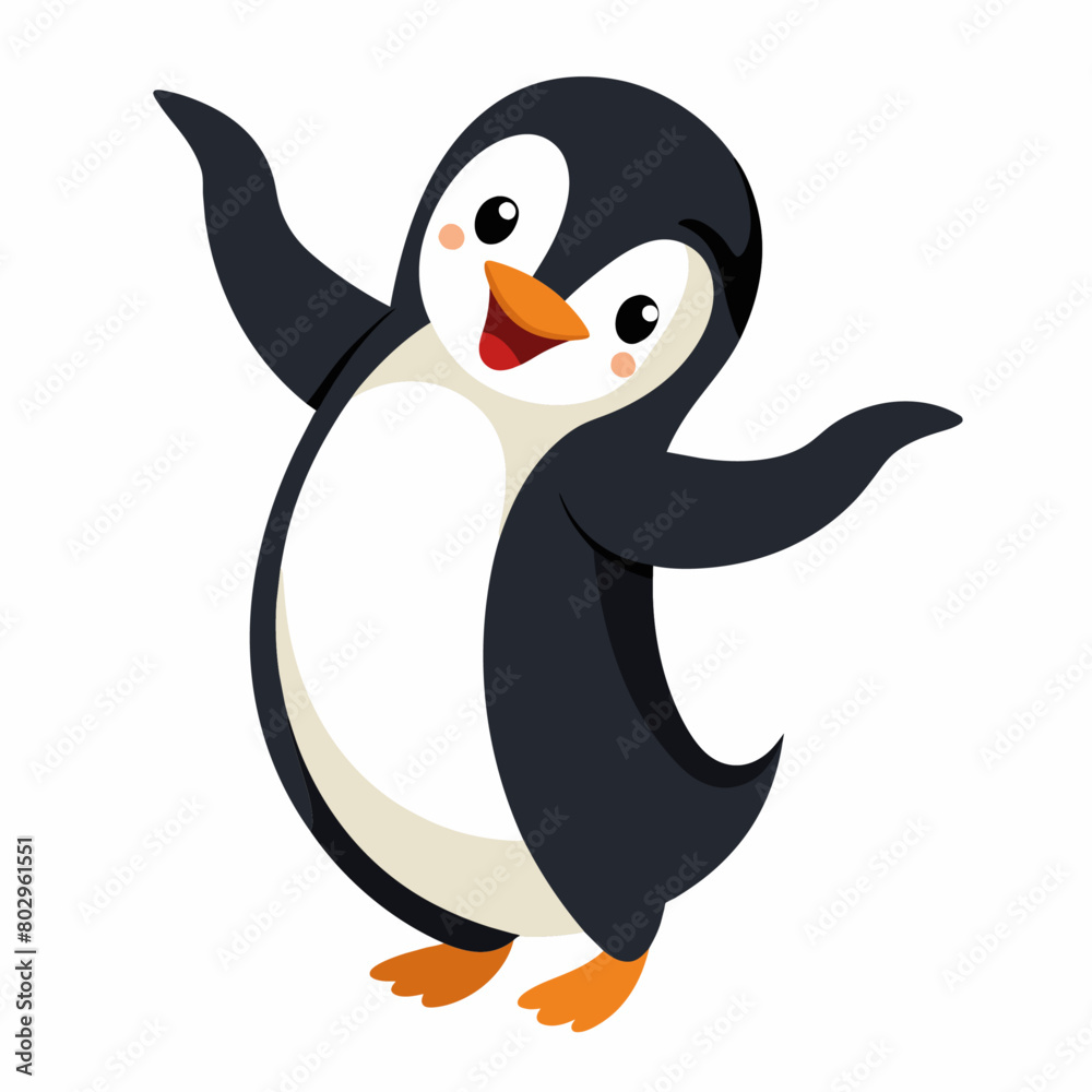 Obraz premium Penguin vector art illustration (10)