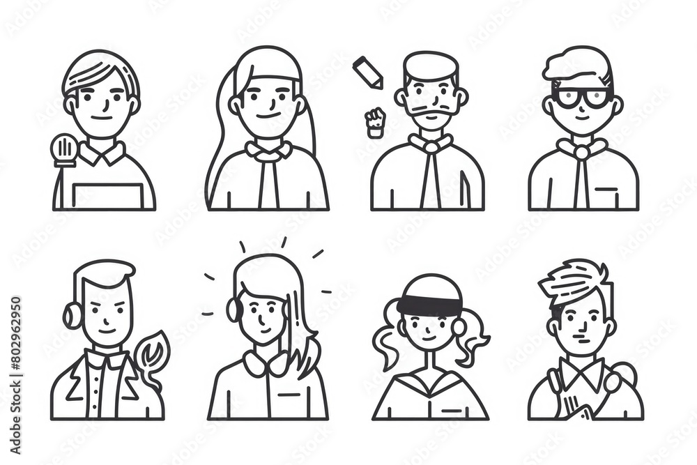 Group of people with various facial expressions. Suitable for emotions concept Group of people with various facial expressions. Suitable for emotions concept
