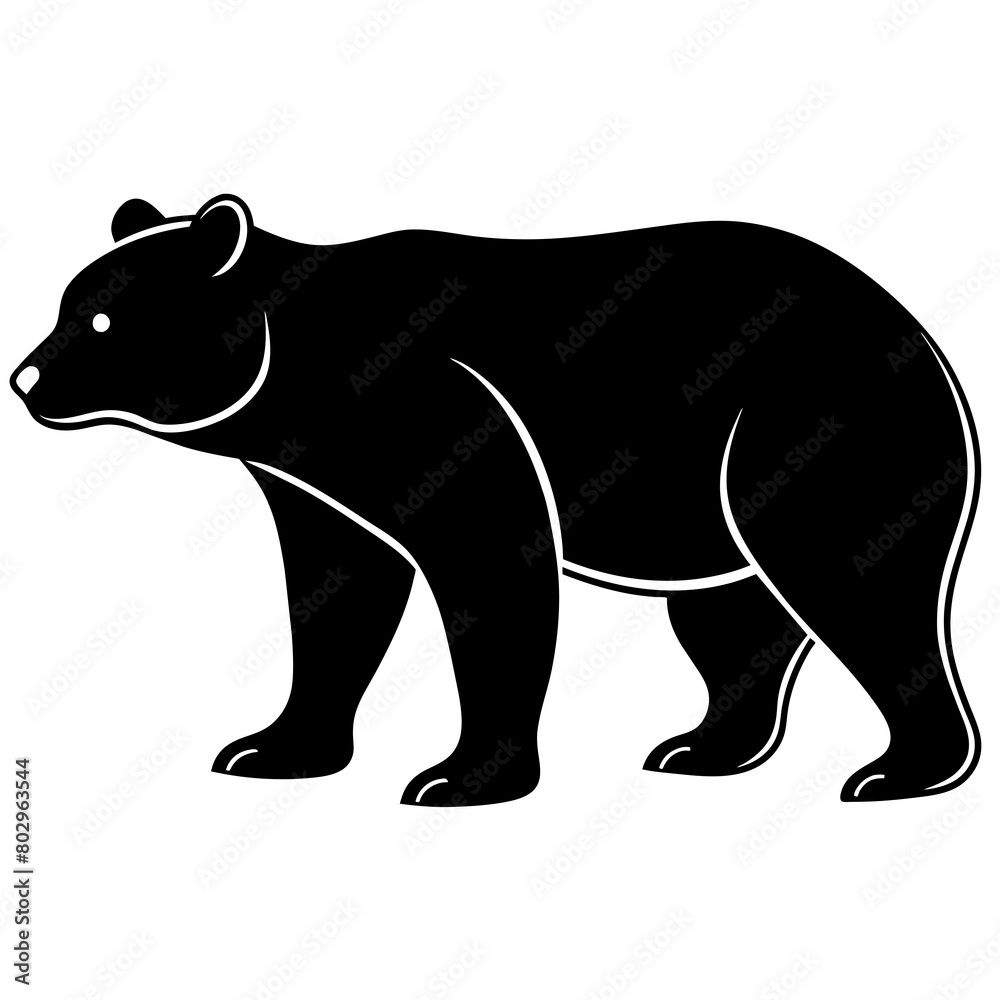 silhouette of a polar bear silhouette of a polar bear