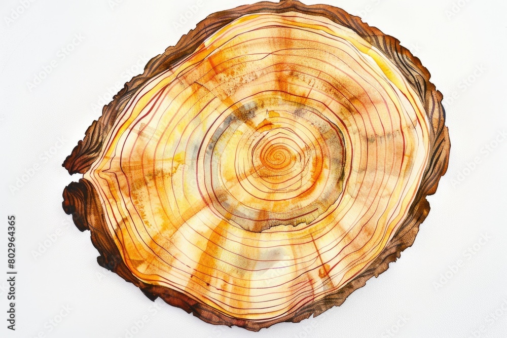 A piece of wood that has been cut in half. Suitable for various woodwork and forestry concepts A piece of wood that has been cut in half. Suitable for various woodwork and forestry concepts