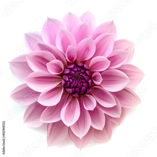 pink dahlia isolated on white Generative AI